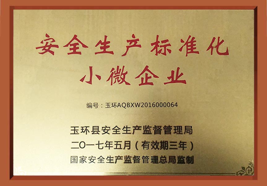 安全生產標準化小微企業