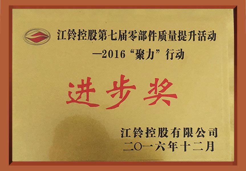 零部件質量提升活動進步獎